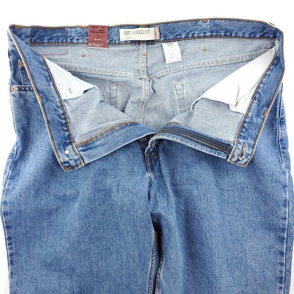 Levi's 550 Relaxed Fit Jeans Tapered Medium Wash Men's "42x30" Real 40x30 NWT - Picture 6 of 10